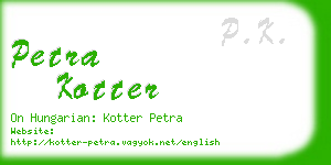 petra kotter business card